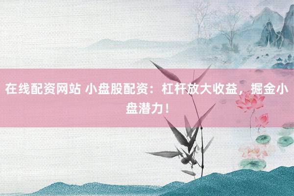 在线配资网站 小盘股配资：杠杆放大收益，掘金小盘潜力！