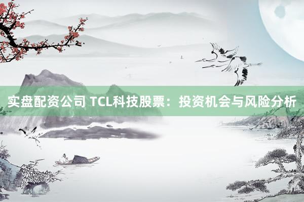 实盘配资公司 TCL科技股票：投资机会与风险分析